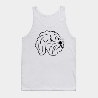 Bichon Frise Mix Dog Cartoon Portrait Tank Top